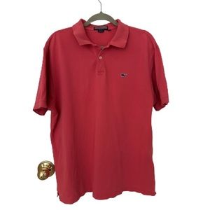 Vineyard Vines Men’s Polo Shirt Pink Short Sleeve, Sz L.